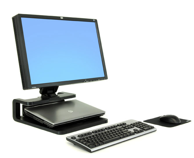 Supporto da scrivania per doppio monitor HP AW664AA - Grado A