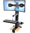 WorkFit-S, Dual Monitor <span class="nobr">Sit-Stand Workstation</span>