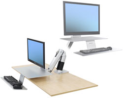 Benefits For Workfit A Adjustable Standing Desk Attachment Ergotron